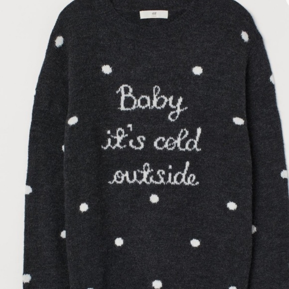 H&M womens Jacquard Motif Knit Sweater